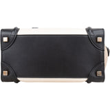 Céline Grained Tricolor Leather Luggage Handbag