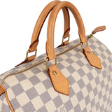 Louis Vuitton Monogram Damier Azur Speedy 30 Handbag