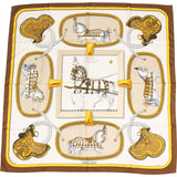 Hermès Grand Apparat Silk Carre 90 Scarf Tuch