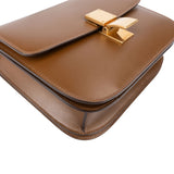 Celine Brown Calfskin Classic Box Medium Crossbody Bag