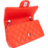 Chanel Quilted Lambskin Mini Rectangular Palladium Single Flap Crossbody Bag
