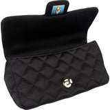 Chanel Quilted Satin Mini Rectangular Single Flap Crossbody Bag