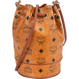 MCM Monogram Visetos Drawstring Bucket Crossbody Bag