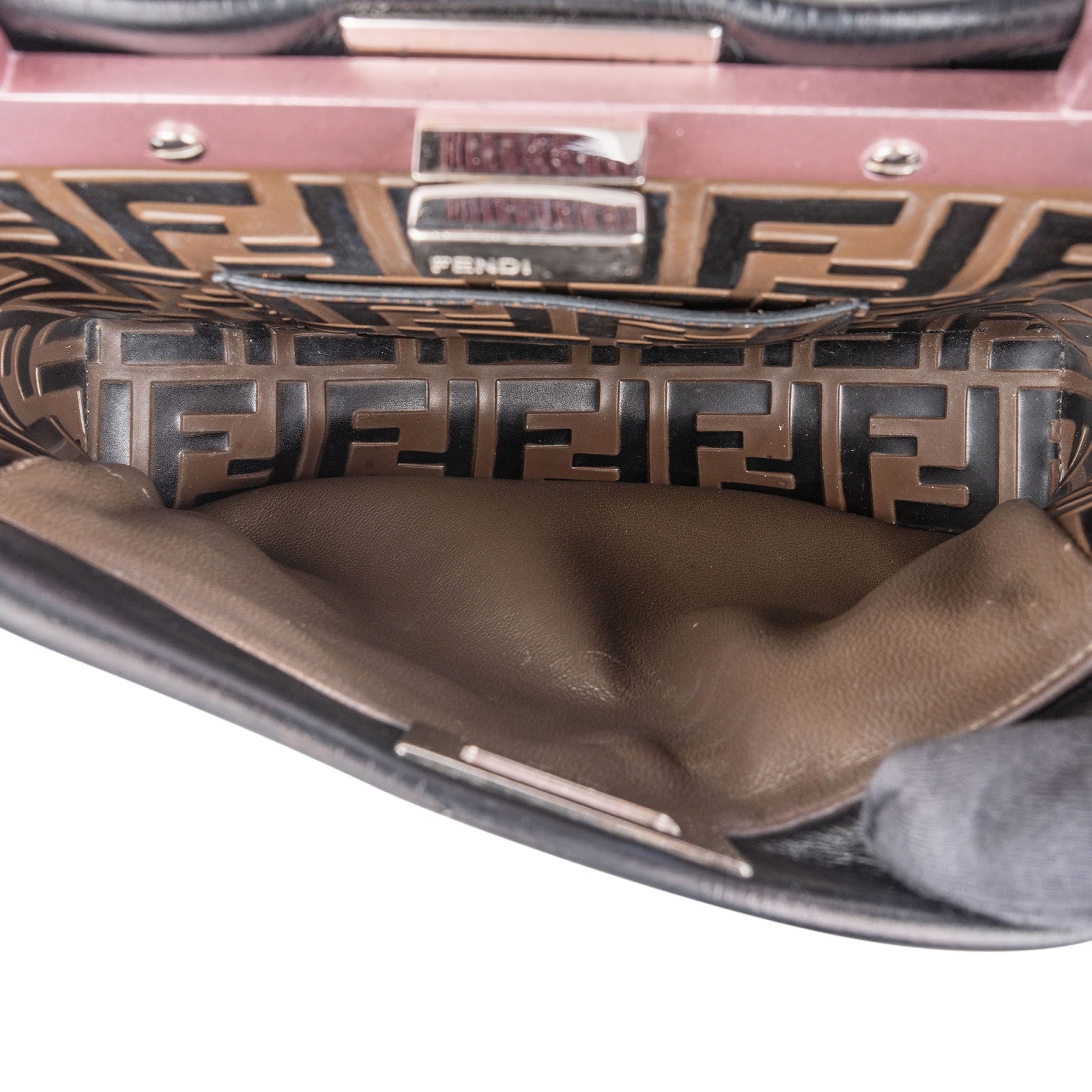 Fendi Black Leather Peekaboo Handbag - vintageandkickz