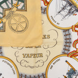 Hermès Les Merveilles de la Vapeur Silk Carre 90 Scarf Tuch