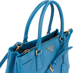 Prada Blue Saffiano Leather Galleria Handbag - vintageandkickz