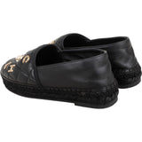 Chanel Quilted Lambskin Letter Emblem Espadrilles (36)