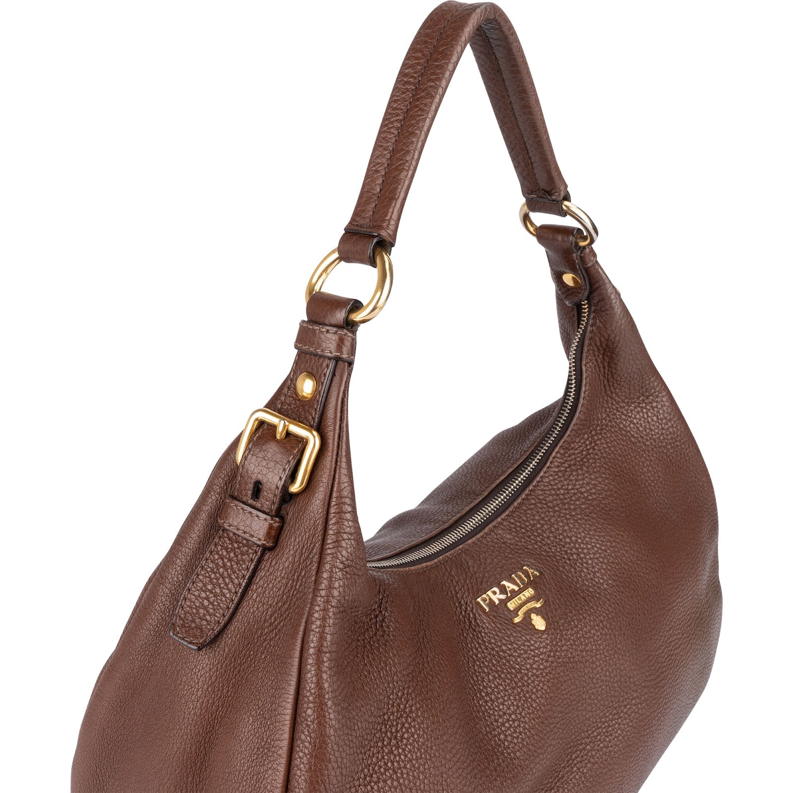 Prada Vitello Daino Hobo Shoulder Bag - vintageandkickz