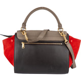 Céline Suede Leather Trapeze Handbag Tricolor - vintageandkickz
