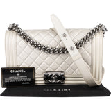 Chanel Quilted Calfskin Boy Single Flap Crossbody Bag