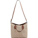 Gucci Monogram GG Supreme Canvas Linea A Foldover Tote Handbag