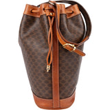 Celine Monogram Macadam Canvas Drawstring Bucket Crossbody Bag