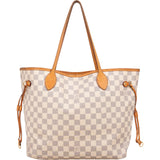 Louis Vuitton Monogram Damier Azur Canvas Neverfull MM Shoulder Bag