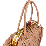 Miu Miu Matelassé Nappa Leather Frame Bowling Handbag