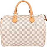 Louis Vuitton Monogram Damier Azur Speedy 30 Handbag