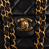 Chanel Quilted Lambskin 24K Gold Medium Double Flap Shoulder Bag