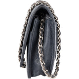 Chanel Quilted Caviar Leather Wallet on Chain Crossbody Bag