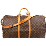Louis Vuitton Monogram Canvas Keepall 60 Bandoulière Travel Bag
