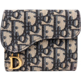 Christian Dior Oblique Jacquard Monogram Saddle Wallet