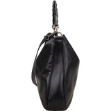 Gucci Black Leather Bamboo Hobo Shoulder Bag