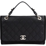 Chanel Caviar Leather CC Business Affinity Small Single Flap Handbag