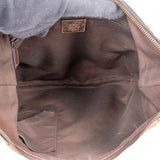 Gucci Monogram GG Canvas Web Strap Half Moon Crossbody Bag
