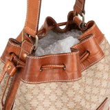 Celine Macadam Monogram Drawstring Bucket Shoulder Bag