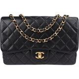 Chanel Quilted Caviar Leather Jumbo Single Flap Crossbody Bag