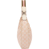 Gucci Monogram GG Canvas Pink Horsebit Web Shoulder Bag
