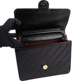 Chanel Quilted Lambskin 24K Gold Single Flap Shoulder Bag