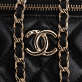 Chanel Quilted Lambskin Vanity Case Crossbody Bag