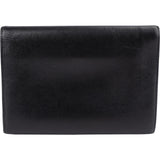 Prada Black Saffiano Triangle Leather Wallet