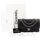 Chanel Quilted Lambskin Palladium Medium Double Flap Shoulder Bag