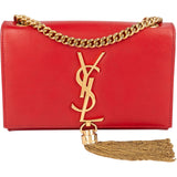 Saint Laurent Red Leather Kate Chain Crossbody Bag xx maße - vintageandkickz