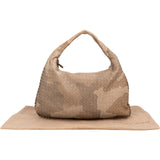 Bottega Ventea Intrecciato Leather Stitched Camouflage Print Belly Shoulder Bag