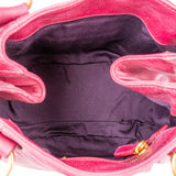 Miu Miu Pink Vitello Lux Leather Bow Handbag