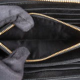 Prada Saffiano Metal Leather Zip Around Wallet