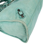 Balenciaga Light Green Leather Classic City Handbag