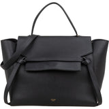 Céline Black Grained Calfskin Belt Handbag