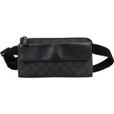 Gucci Black Monogram GG Canvas Supreme Belt Crossbody Bag