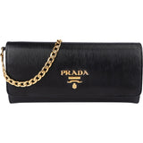 Prada Vitello Move Leather Wallet On Chain Crossbody Bag