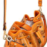 MCM Monogram Visetos Drawstring Bucket Crossbody Bag