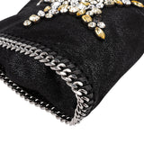 Stella McCartney Shaggy Falabella Crystal Star Mini Fold Over Tote Crossbody Bag