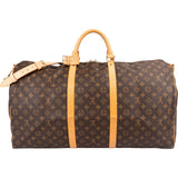 Louis Vuitton Monogram Canvas Keepall 60 Bandoulière Travel Bag