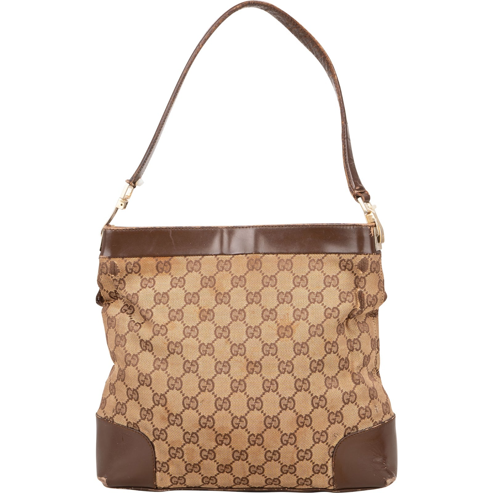 [🔄️B09 / F14] Gucci Monogram GG Canvas Shoulder Bag - vintageandkickz