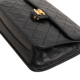 Chanel Quilted Lambskin 24K Gold Single Flap Shoulder Bag