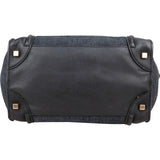 Céline Denim & Leather Luggage Tote Handbag