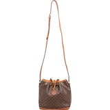 Celine Macadam Canvas Drawstring Bucket Crossbody Bag