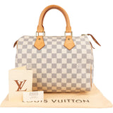 Louis Vuitton Monogram Damier Azur Canvas Speedy 25 Handbag