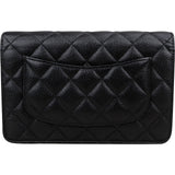 Chanel Quilted Caviar Leather Wallet on Chain Crossbody Bag